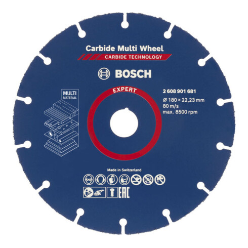 Bosch EXPERT Carbide Multi Wheel Trennscheibe, 180 mm, 22,23 mm