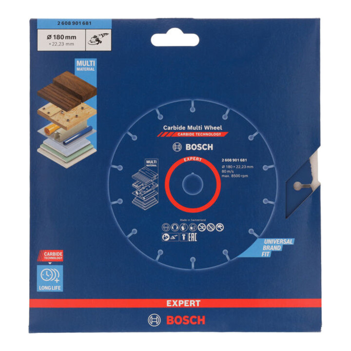 Bosch EXPERT Carbide Multi Wheel Trennscheibe, 180 mm, 22,23 mm