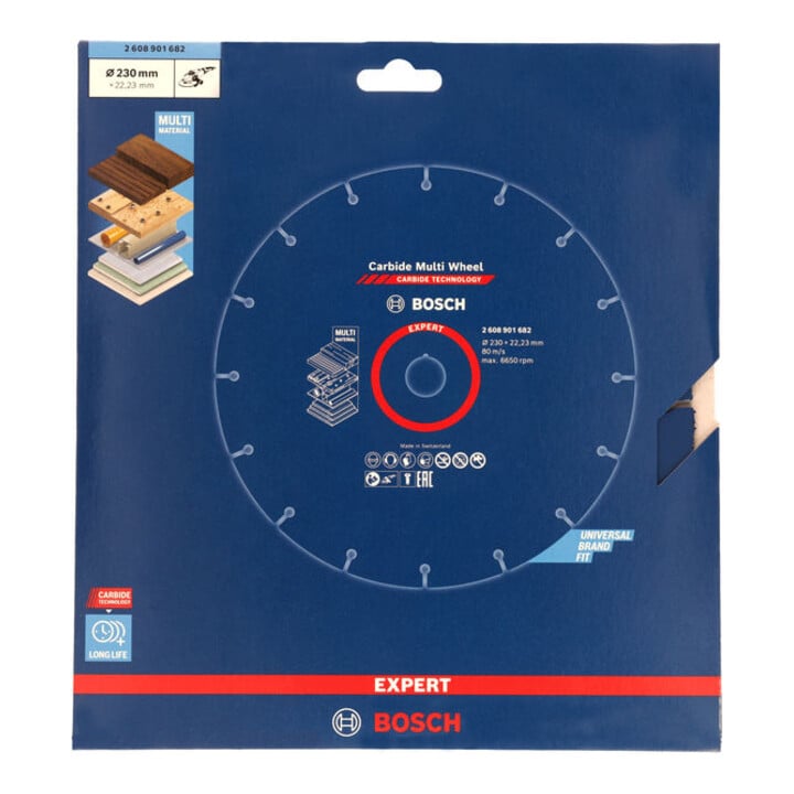 Bosch EXPERT Carbide Multi Wheel Trennscheibe, 230 mm, 22,23 mm