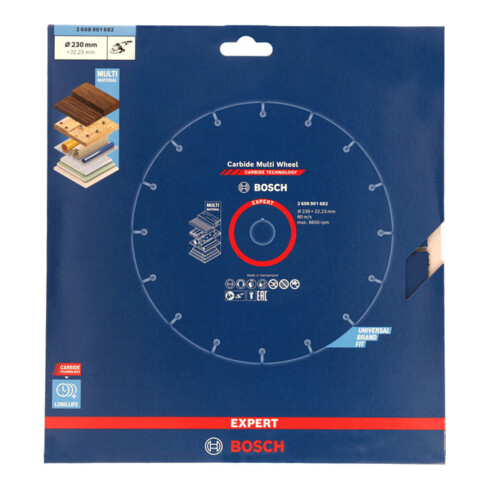 Bosch EXPERT Carbide Multi Wheel Trennscheibe, 230 mm, 22,23 mm
