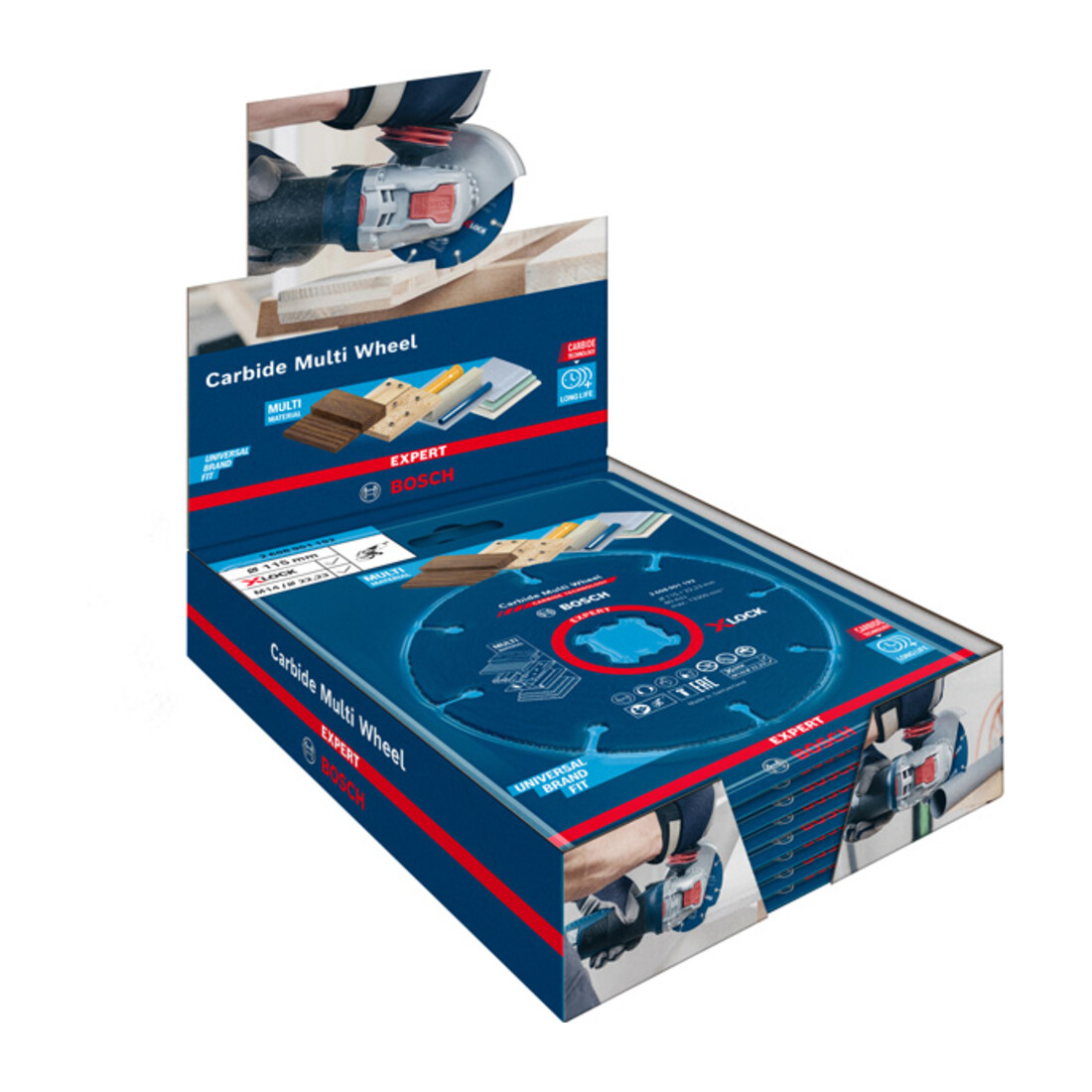 Bosch EXPERT Carbide Multi Wheel X-LOCK Trennscheibe, 115 mm, 22,23 mm. Für kleine Winkelschleifer