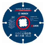Bosch EXPERT Carbide Multi Wheel X-LOCK Trennscheibe 125mm 22,23mm für Winkelschleifer mit X-LOCK und mit Spannmutter
