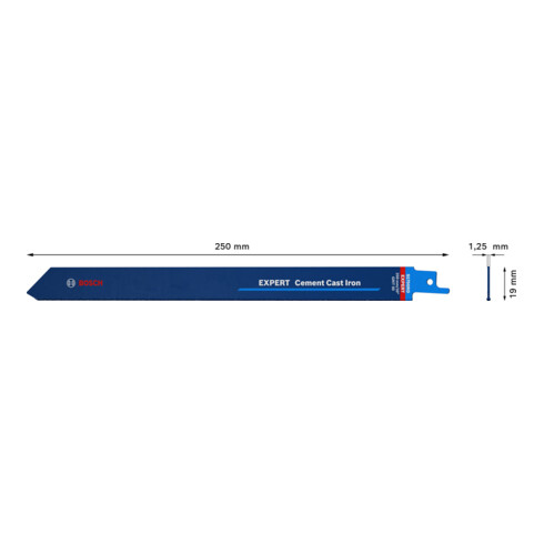 Bosch EXPERT Cement Gietijzer S 1750 RD reciprozaagblad 1 stuk voor reciprozagen