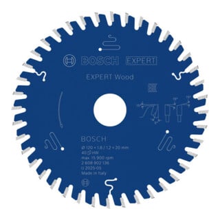 Bosch EXPERT Cirkelzaagblad hout, 120x20 mm, Z40