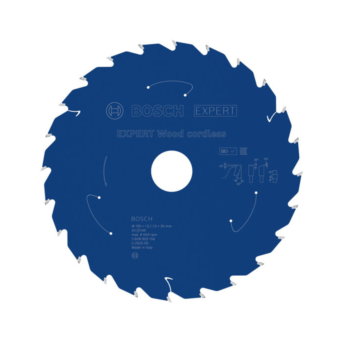 Bosch EXPERT Cirkelzaagblad hout, 190x30 mm, Z24