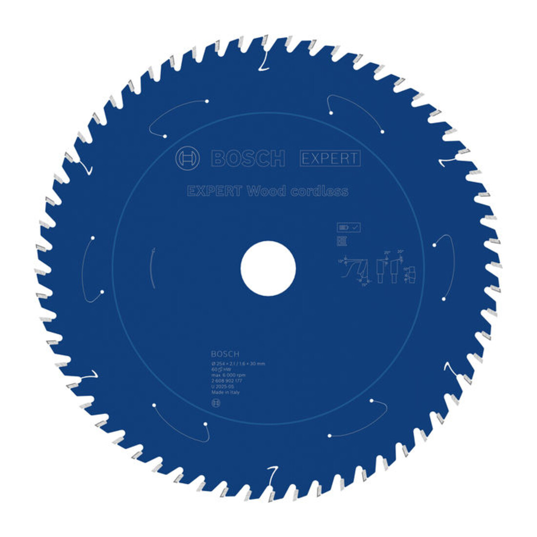 Bosch EXPERT Cirkelzaagblad hout, 254x1,6x30 mm, Z60