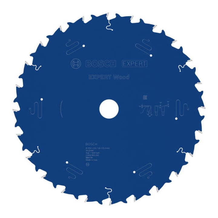 Bosch EXPERT Cirkelzaagblad hout, 254x25,4 mm, Z24