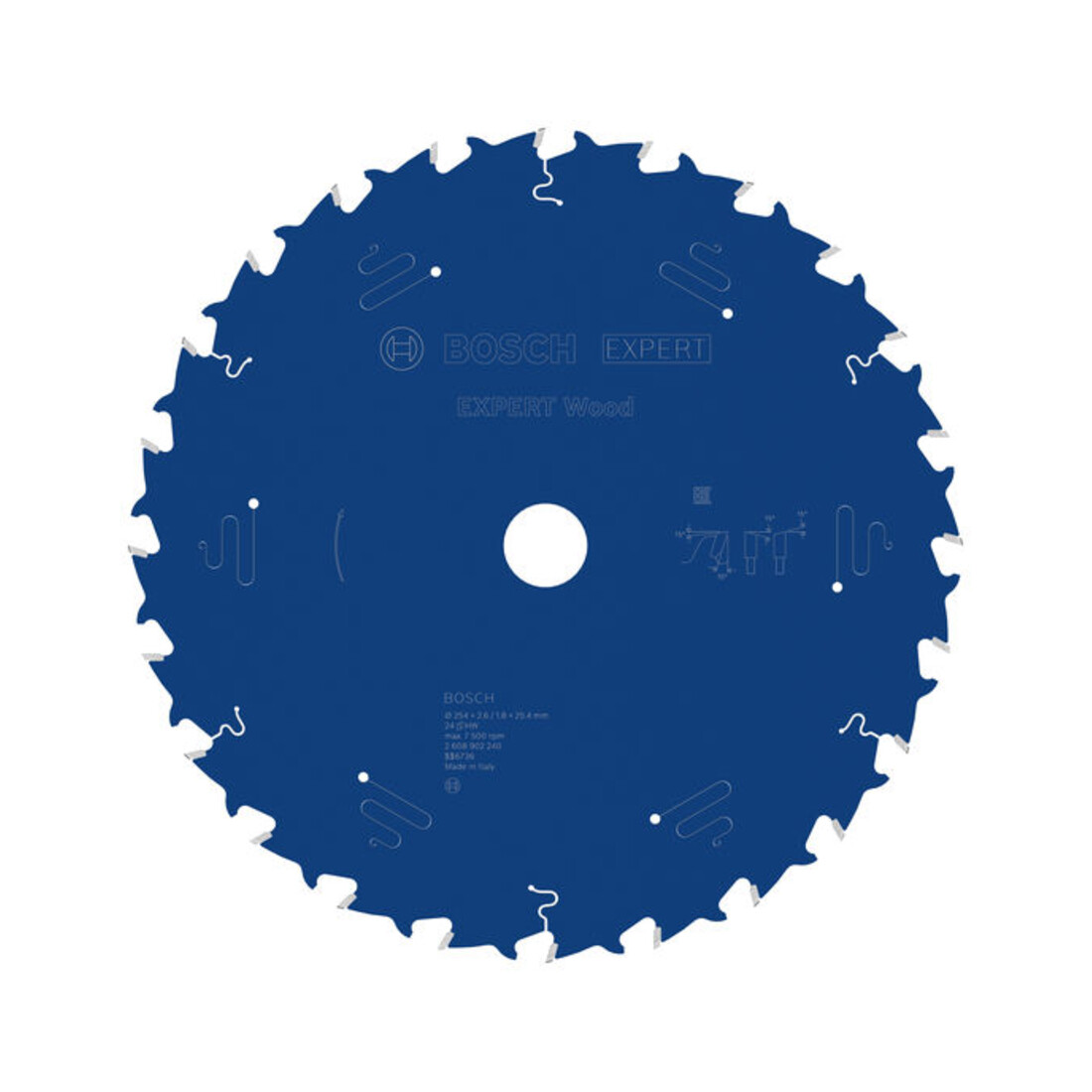Bosch EXPERT Cirkelzaagblad hout, 254x25,4 mm, Z24