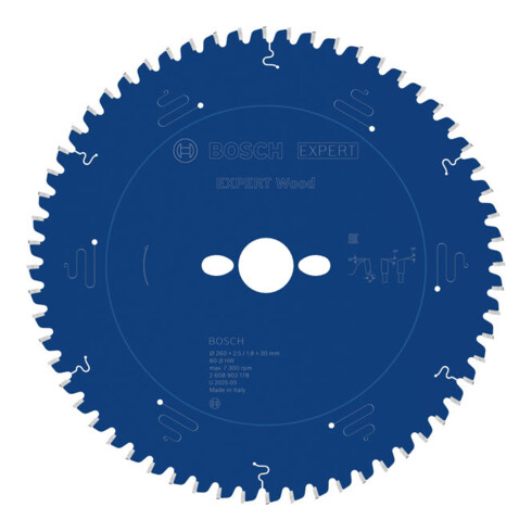 Bosch EXPERT Cirkelzaagblad hout, 260x30 mm, Z60