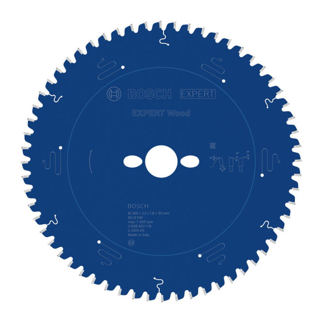 Bosch EXPERT Cirkelzaagblad hout, 260x30 mm, Z60
