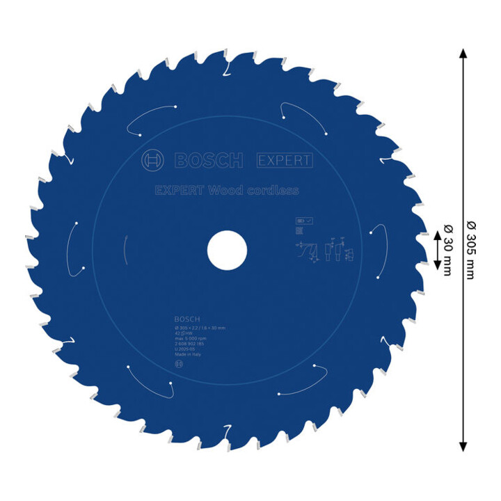 Bosch EXPERT Cirkelzaagblad hout, 305x30 mm, Z42