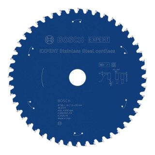 Bosch EXPERT Cirkelzaagblad roestvrij staal, 165x20 mm, Z48