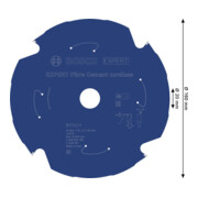 Bosch EXPERT Cirkelzaagblad vezelcement, 160x1,8x20 mm, Z4-4