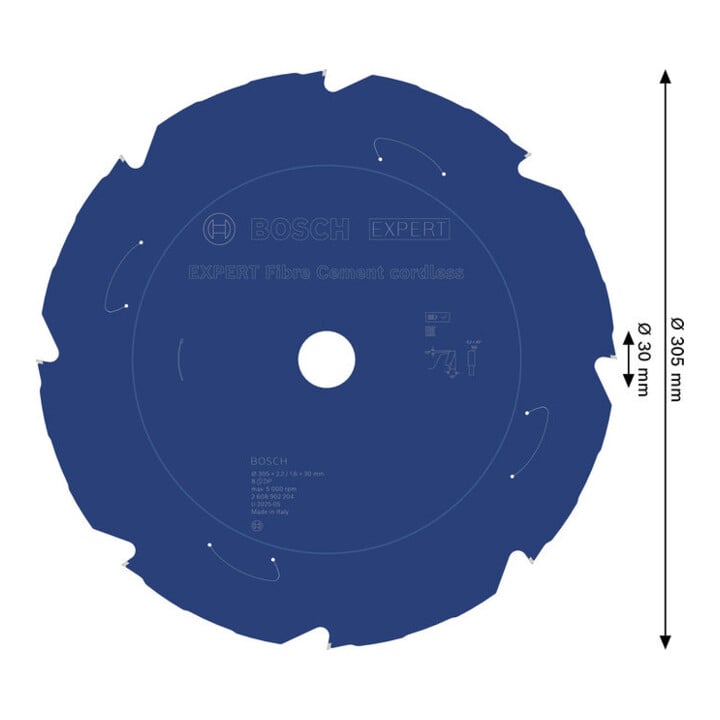 Bosch EXPERT Cirkelzaagblad vezelcement, 305x2,2x30 mm, Z8
