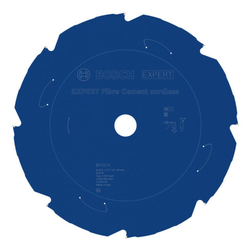 Bosch EXPERT Cirkelzaagblad vezelcement, 305x2,2x30 mm, Z8