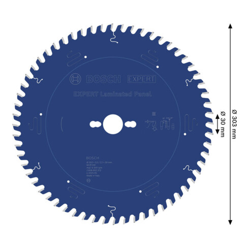 Bosch EXPERT Cirkelzaagblad voor gelamineerd paneel, 303x30 mm, Z60