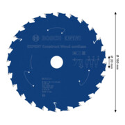 Bosch EXPERT Construct Houtcirkelzaagblad, 160x1,6x20 mm, T24-4