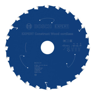 Bosch EXPERT Construct Wood Cirkelzaagblad, 190x1,6x30 mm, T24