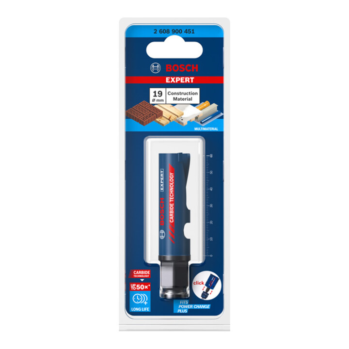 Bosch Expert Construction Material hole saw, 19 x 60 mm