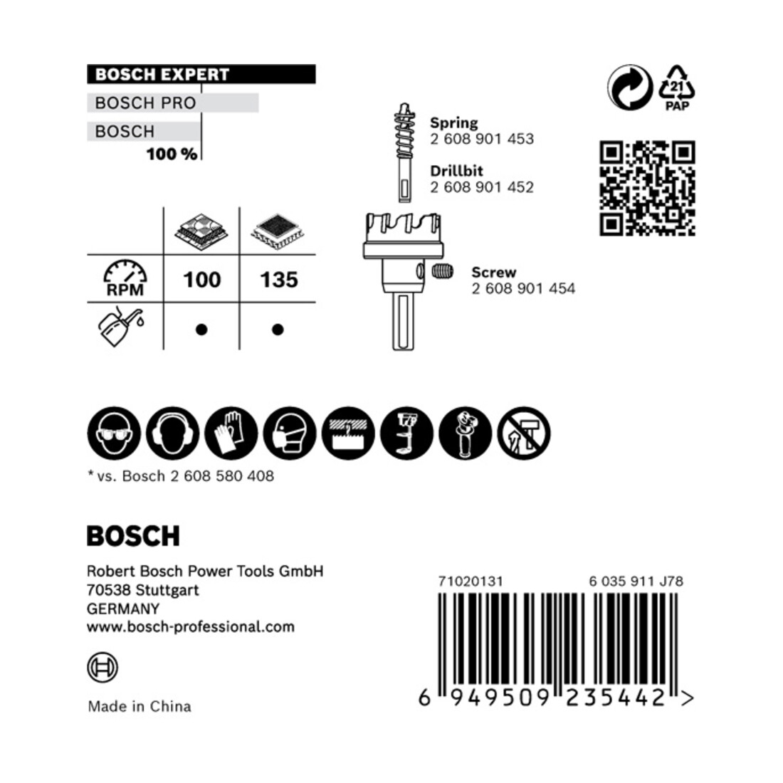 Bosch EXPERT Scie cloche pour matériaux de construction