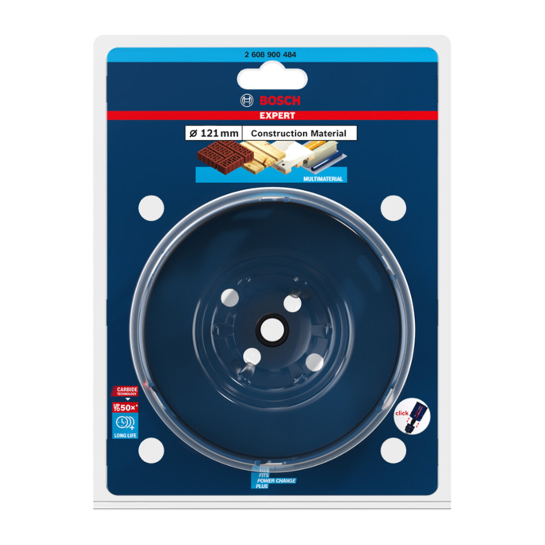 Bosch EXPERT Construction Material Lochsäge 121 x 60mm für Dreh- und Schlagbohrer