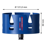 Bosch EXPERT Construction Material Lochsäge 121 x 60mm für Dreh- und Schlagbohrer-5