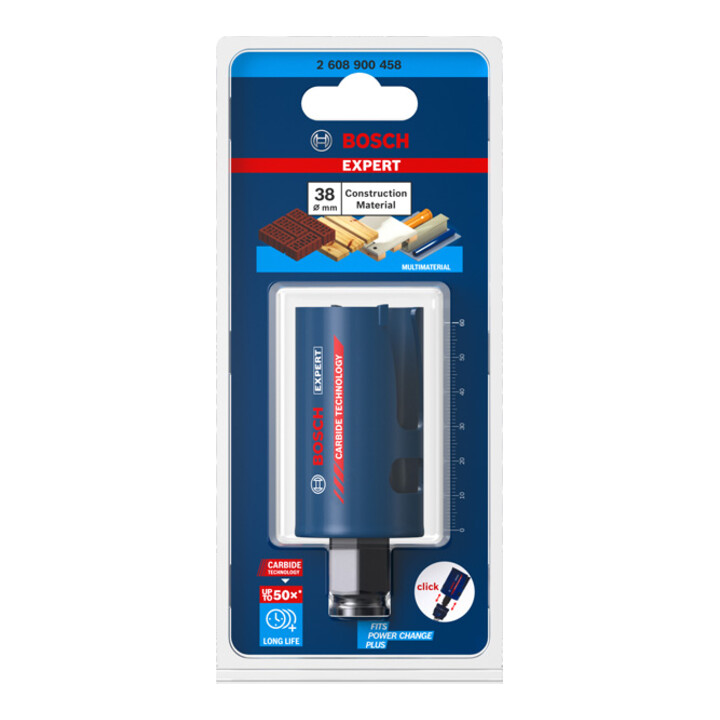 Bosch EXPERT Construction Material Lochsäge 38 x 60mm für Dreh- und Schlagbohrer