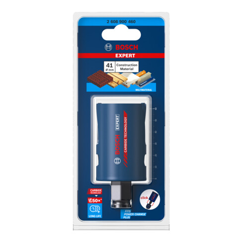 Bosch EXPERT Construction Material Lochsäge 41 x 60mm für Dreh- und Schlagbohrer