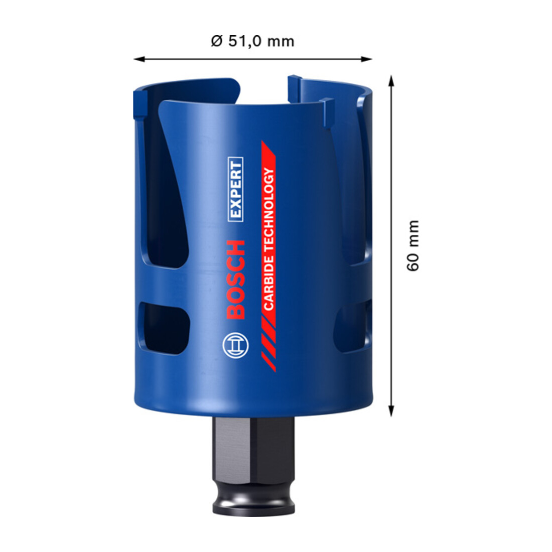Bosch EXPERT Construction Material Lochsäge 51 x 60mm für Dreh- und Schlagbohrer