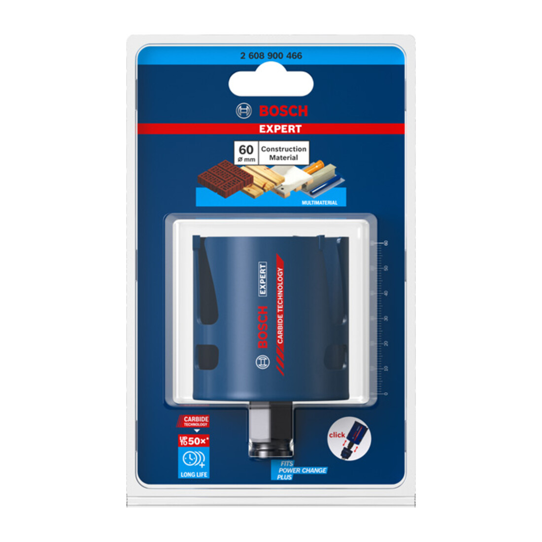 Bosch EXPERT Construction Material Lochsäge 60 x 60mm für Dreh- und Schlagbohrer