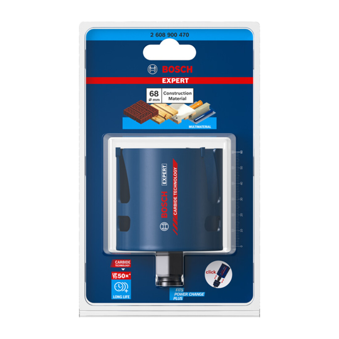 Bosch EXPERT Construction Material Lochsäge 68 x 60mm für Dreh- und Schlagbohrer