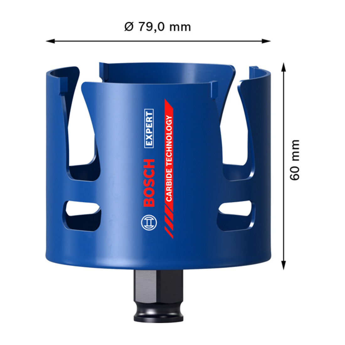 Bosch EXPERT Construction Material Lochsäge 79 x 60mm für Dreh- und Schlagbohrer