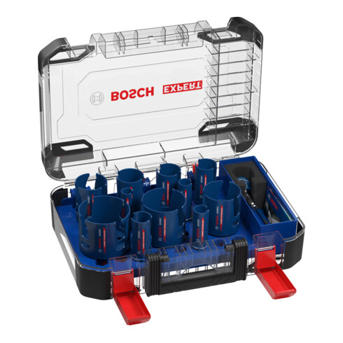 Bosch EXPERT Construction Material Lochsäge-Set 20/22/25/32/35/40/44/51/60/68/76mm 15-tlg. für Dreh- und Schlagbohrer