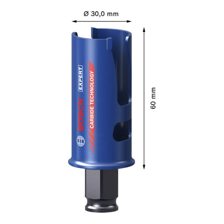Bosch EXPERT Construction Material Power Change Plus Lochsäge, 30 x 60 mm