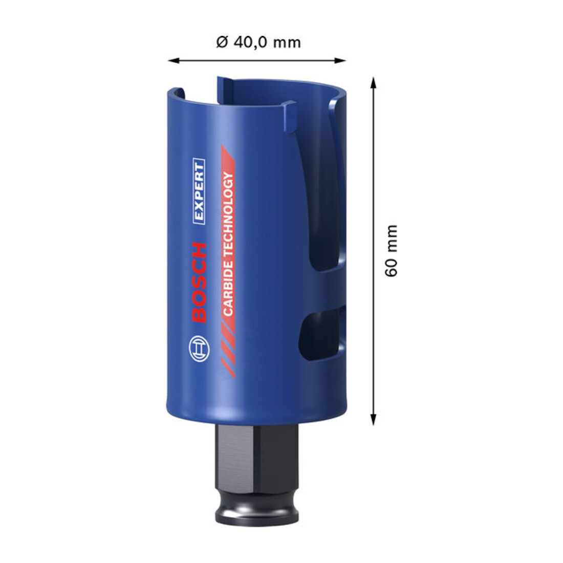Bosch EXPERT Construction Material Power Change Plus Lochsäge, 40 x 60 mm