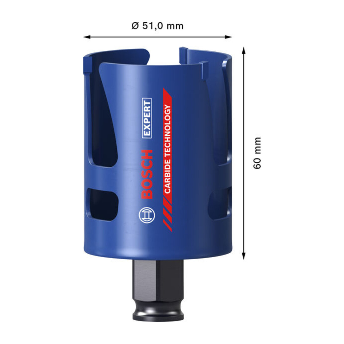 Bosch EXPERT Construction Material Power Change Plus Lochsäge, 51 x 60 mm
