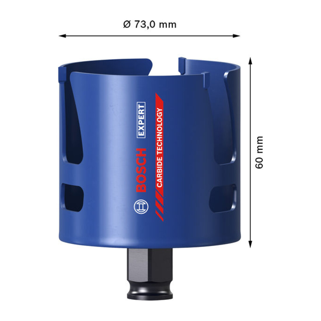 Bosch EXPERT Construction Material Power Change Plus Lochsäge, 73 x 60 mm