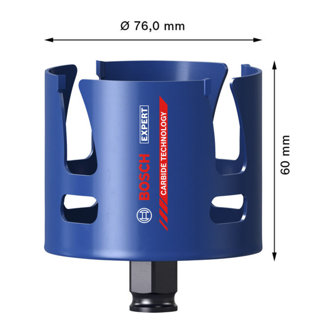 Bosch EXPERT Construction Material Power Change Plus Lochsäge, 76 x 60 mm
