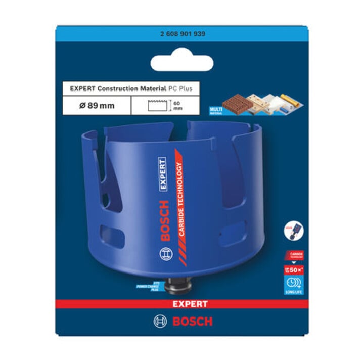 Bosch EXPERT Construction Material Power Change Plus Lochsäge, 92 x 60 mm