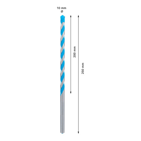 Bosch EXPERT CYL-9 Multi-constructieboormachine, 10 x 200 x 250 mm, d 10 mm. voor roterende en percussieboren
