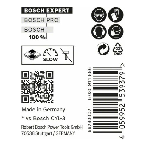Bosch EXPERT CYL-9 Multi-constructieboormachine 10 x 80 x 120mm d 9mm voor rotatie- en percussieboormachines