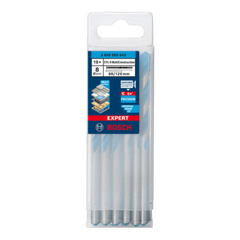Bosch EXPERT CYL-9 Multi-constructieboormachine 8 x 80 x 120mm d 7,2mm voor rotatie- en percussieboormachines