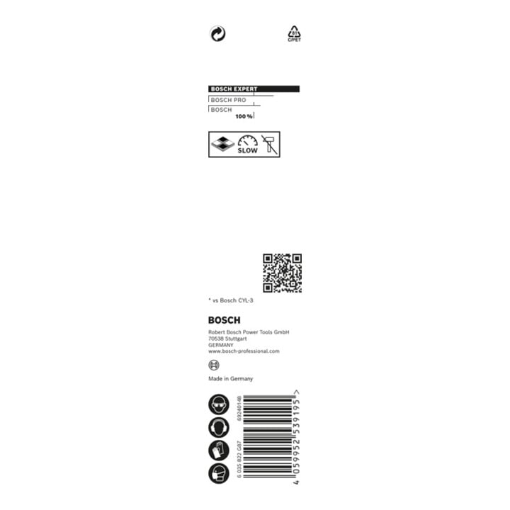 Bosch EXPERT CYL-9 MultiConstruction Bohrer 10 x 80 x 120mm d 9mm für Dreh- und Schlagbohrer