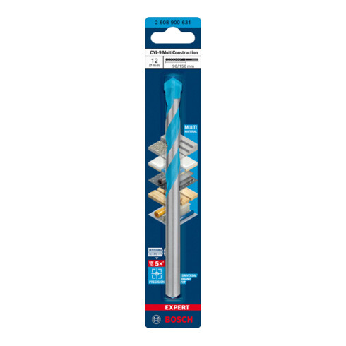 Bosch EXPERT CYL-9 MultiConstruction Bohrer 12 x 90 x 150mm d 10mm für Dreh- und Schlagbohrer