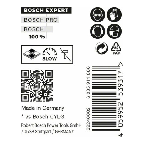Bosch EXPERT CYL-9 MultiConstruction Bohrer 5 x 50 x 85mm d 4,5mm für Dreh- und Schlagbohrer