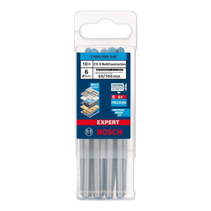Bosch EXPERT CYL-9 MultiConstruction Bohrer 6 x 60 x 100mm d 5,5mm für Dreh- und Schlagbohrer