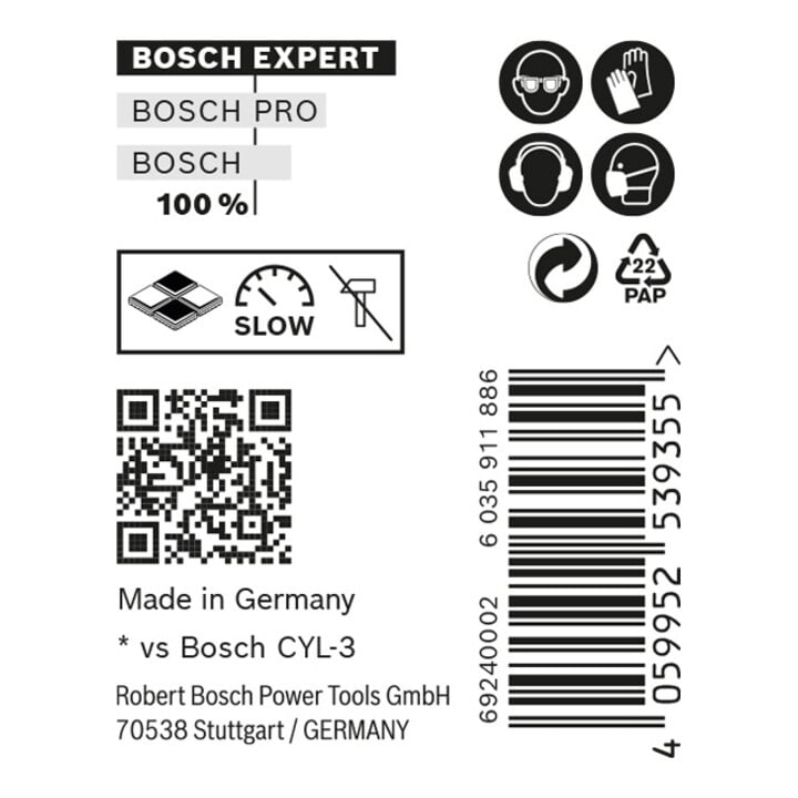 Bosch EXPERT CYL-9 MultiConstruction Bohrer 7 x 60 x 100mm d 6,5mm für Dreh- und Schlagbohrer
