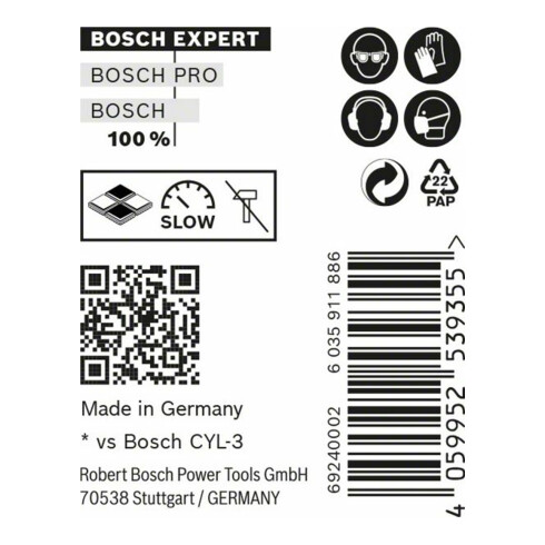 Bosch EXPERT CYL-9 MultiConstruction Bohrer 7 x 60 x 100mm d 6,5mm für Dreh- und Schlagbohrer