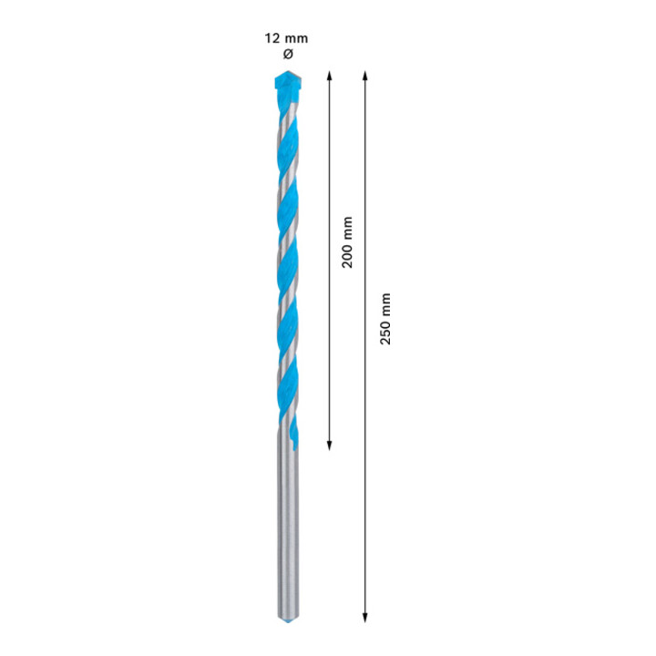 Bosch EXPERT CYL-9 MultiConstruction drill, 12 x 200 x 250 mm, d 12 mm. Pour les perceuses rotatives et à percussion