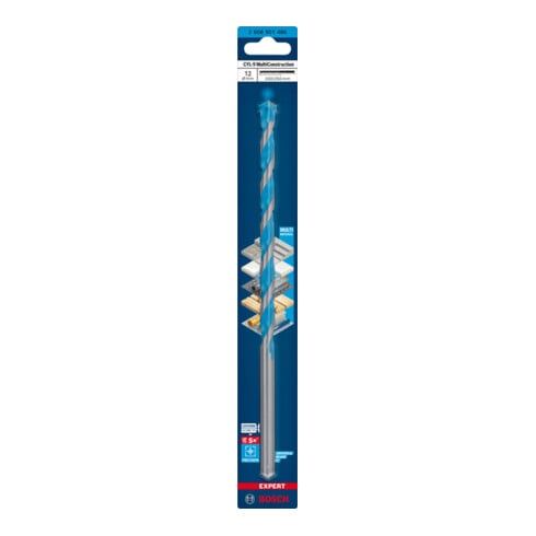Bosch EXPERT CYL-9 MultiConstruction drill, 12 x 200 x 250 mm, d 12 mm. Pour les perceuses rotatives et à percussion